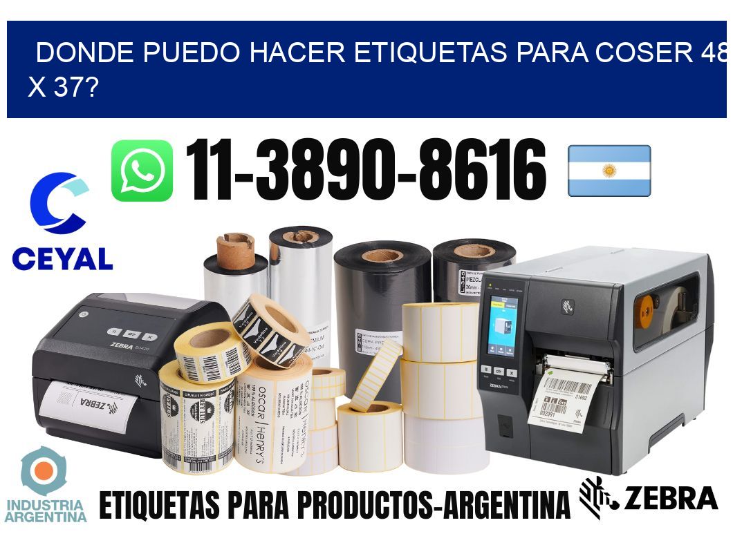 donde puedo hacer etiquetas para coser 48 x 37?