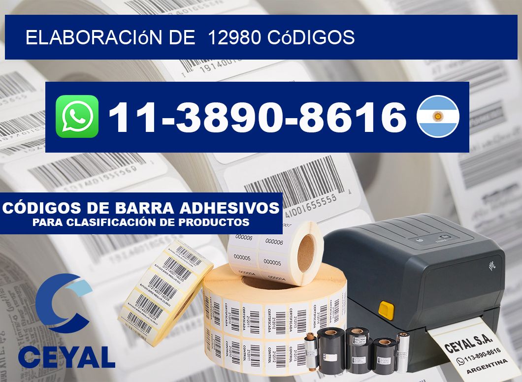 elaboración de  12980 códigos