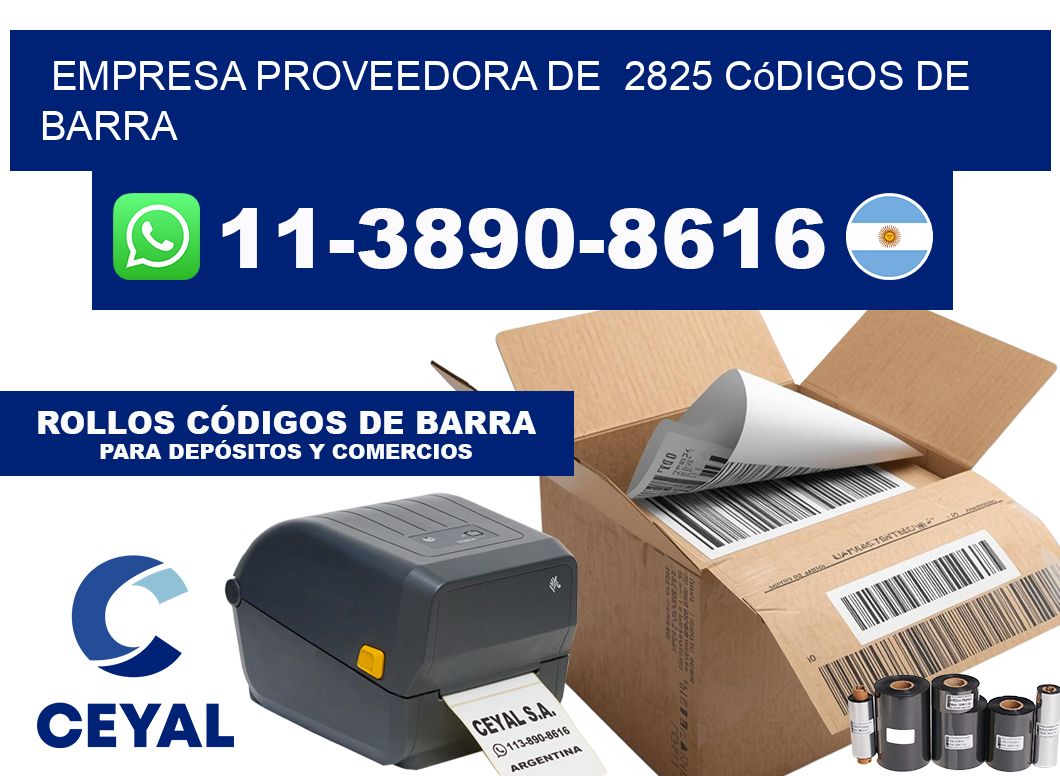 empresa proveedora de  2825 códigos de barra