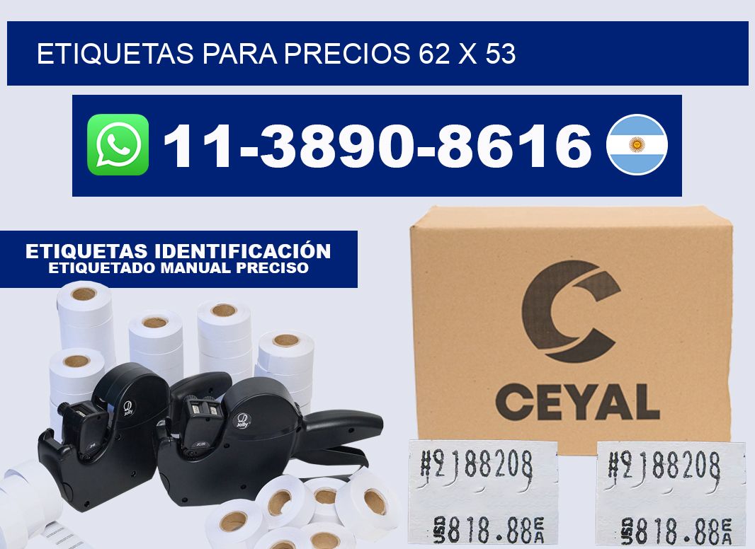 etiquetas para precios 62 x 53