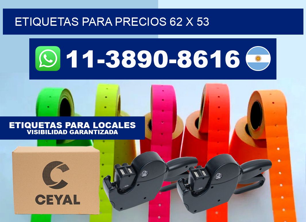 etiquetas para precios 62 x 53