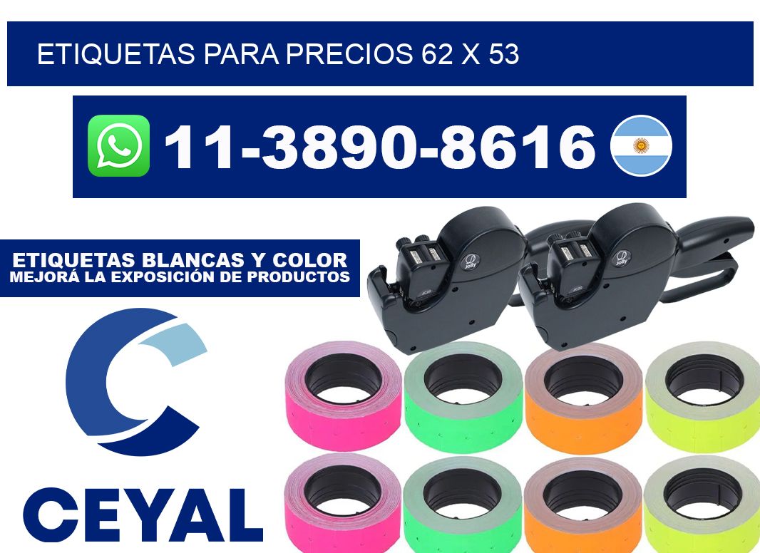 etiquetas para precios 62 x 53