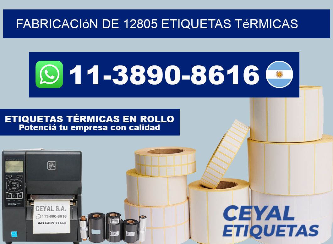 fabricación de 12805 etiquetas térmicas