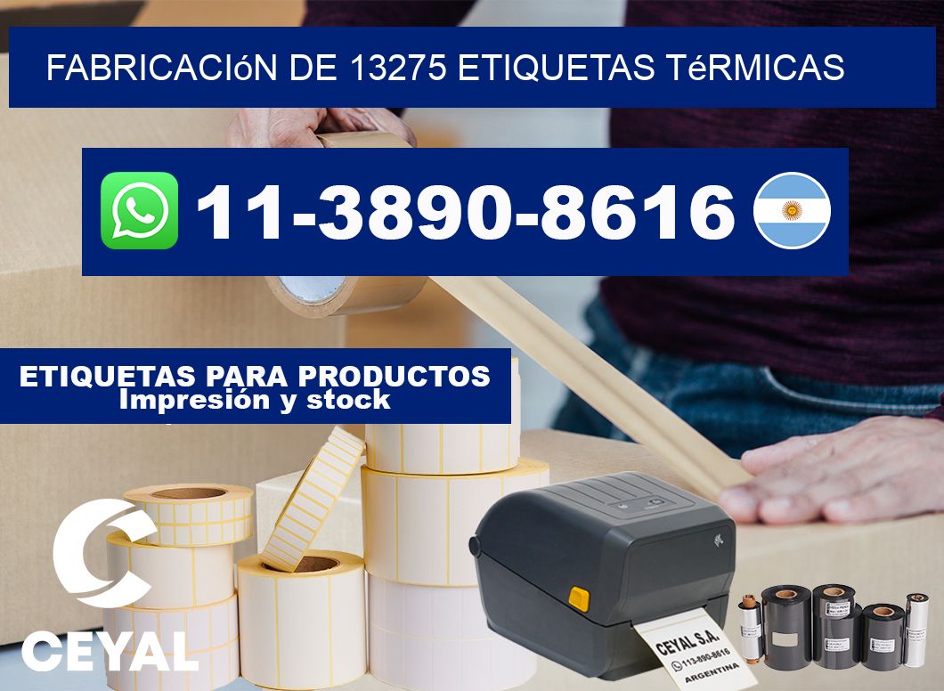 fabricación de 13275 etiquetas térmicas