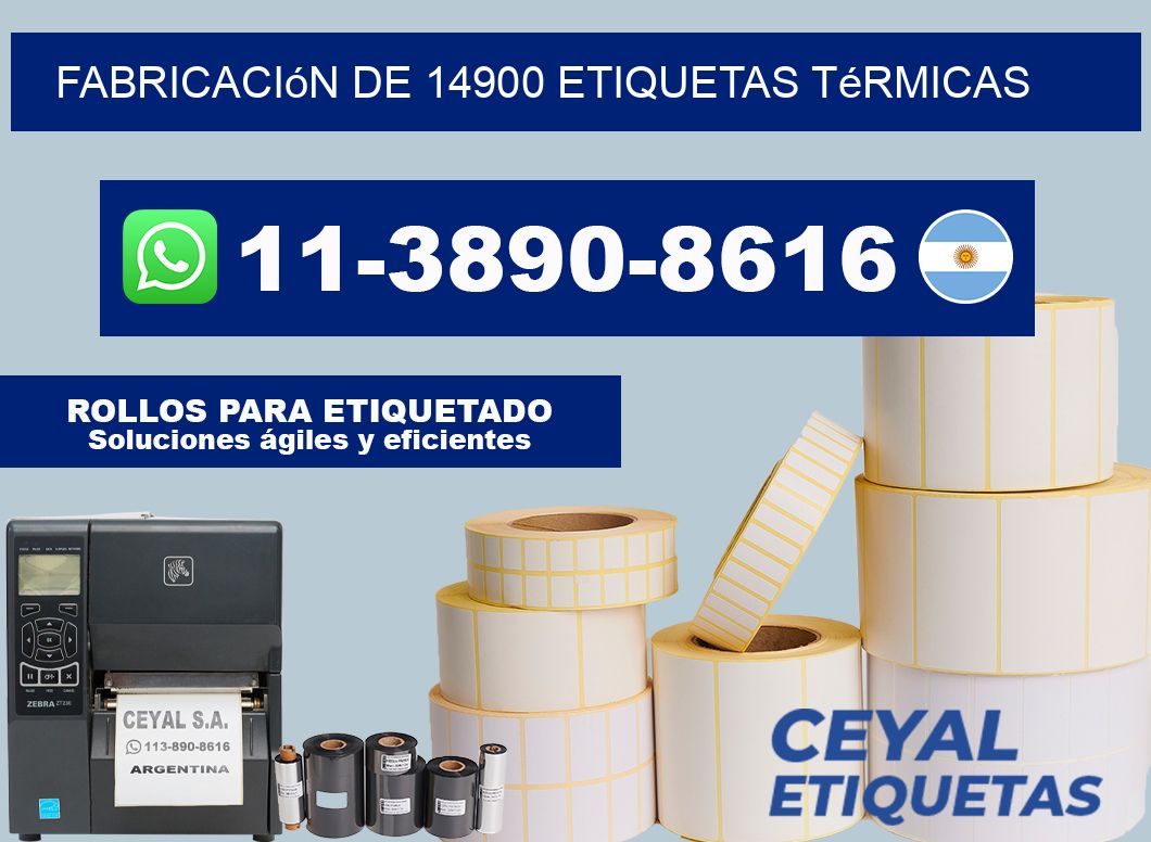 fabricación de 14900 etiquetas térmicas
