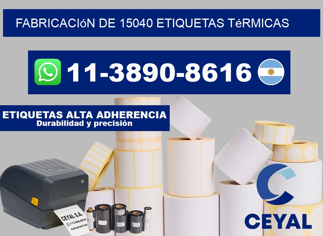 fabricación de 15040 etiquetas térmicas