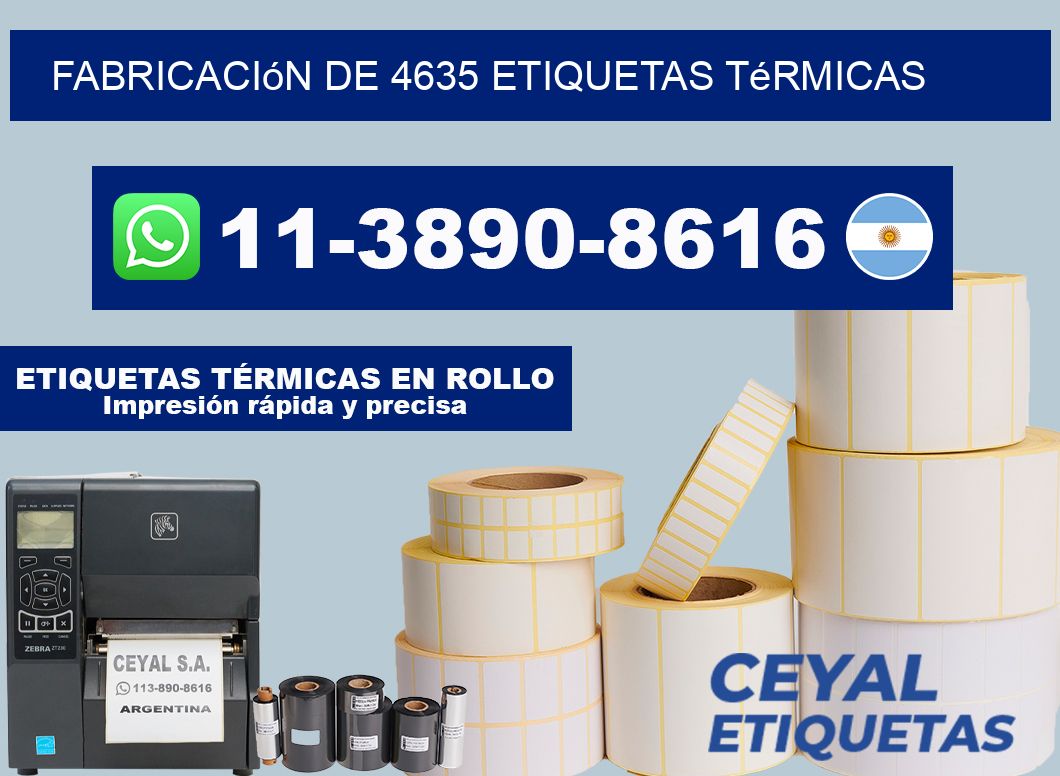 fabricación de 4635 etiquetas térmicas