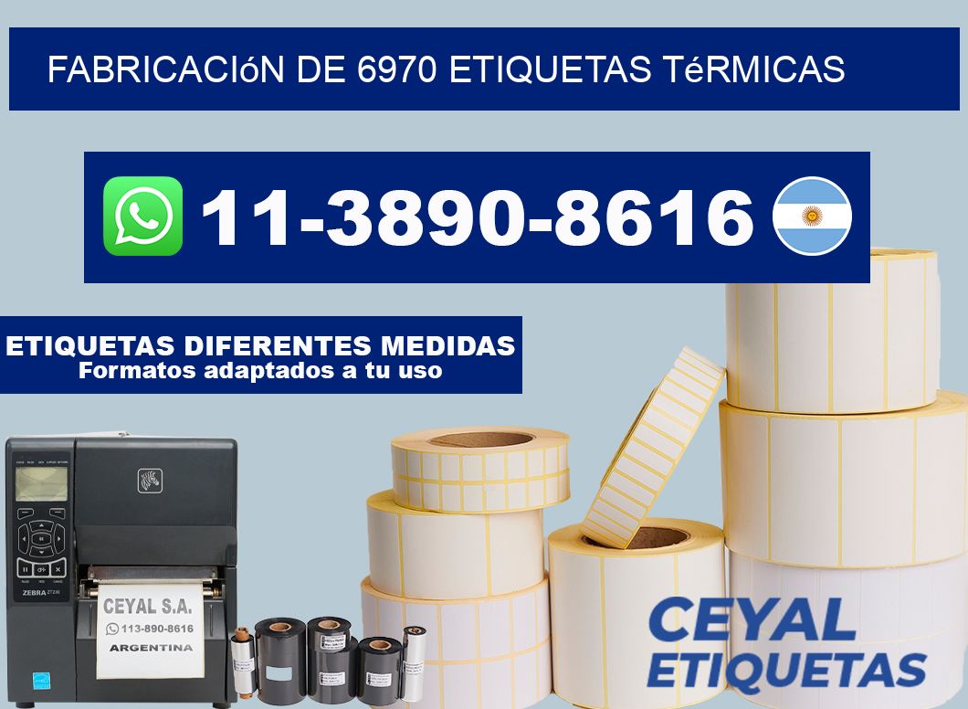 fabricación de 6970 etiquetas térmicas
