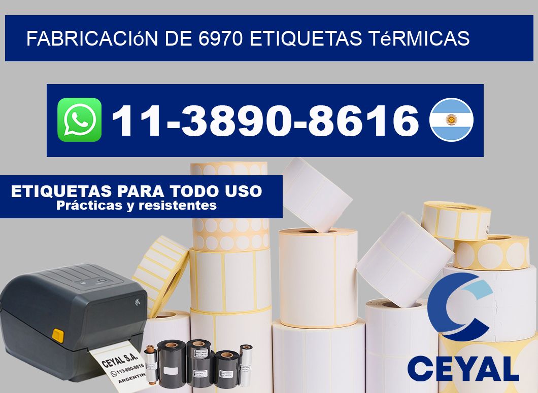 fabricación de 6970 etiquetas térmicas