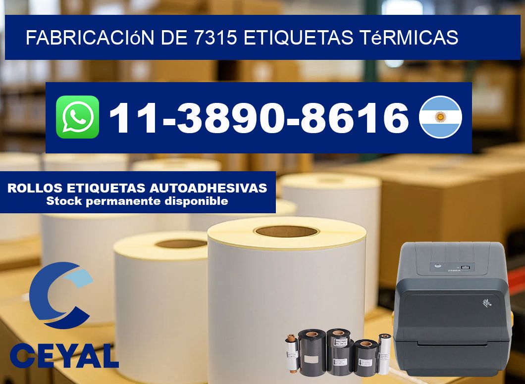 fabricación de 7315 etiquetas térmicas