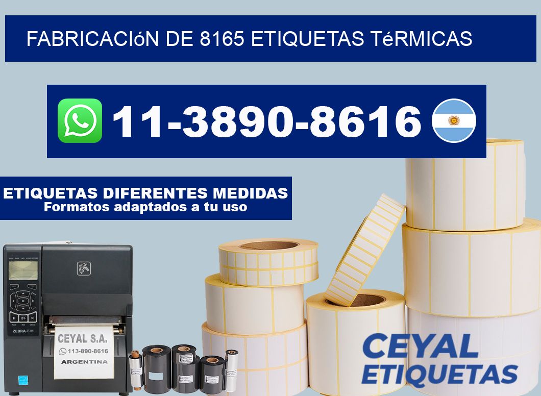 fabricación de 8165 etiquetas térmicas