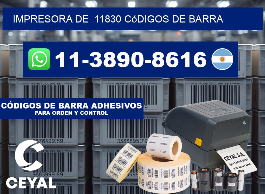 impresora de  11830 códigos de barra