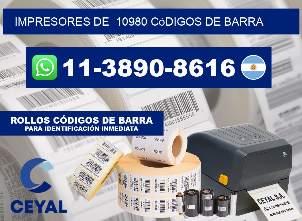impresores de  10980 códigos de barra