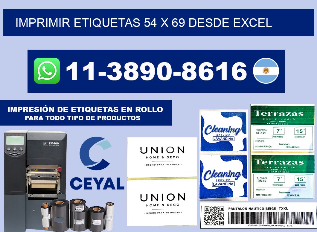 imprimir etiquetas 54 x 69 desde excel