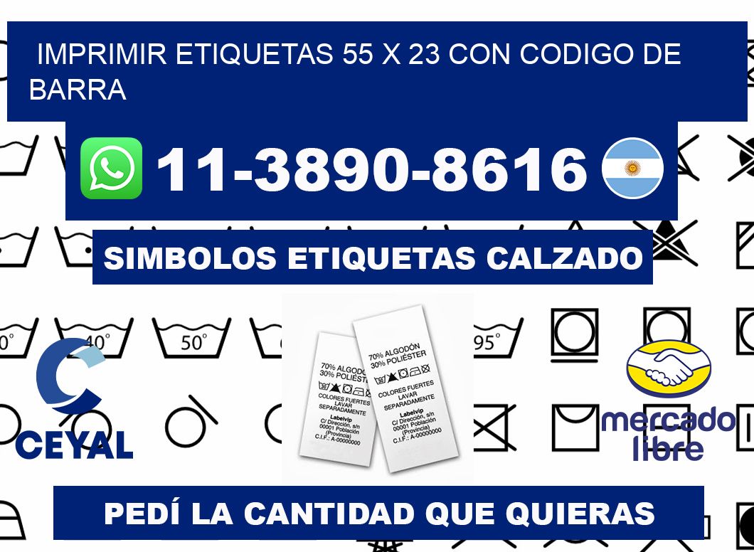 imprimir etiquetas 55 x 23 con codigo de barra