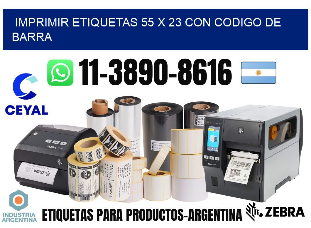imprimir etiquetas 55 x 23 con codigo de barra