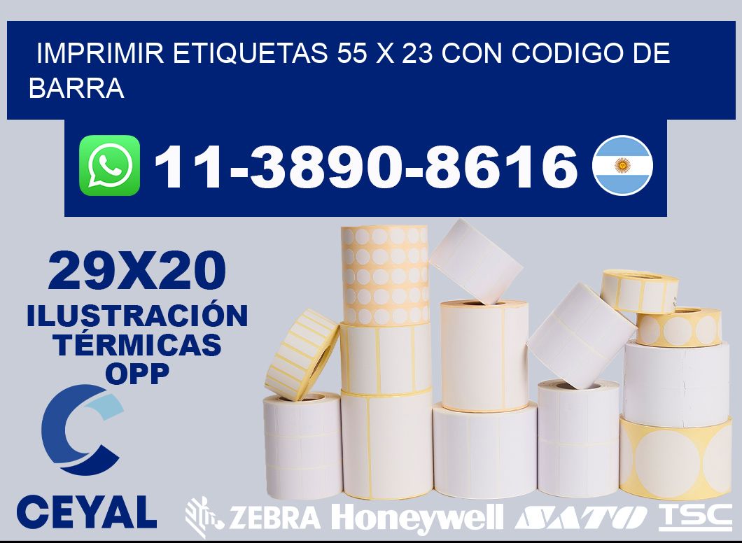 imprimir etiquetas 55 x 23 con codigo de barra