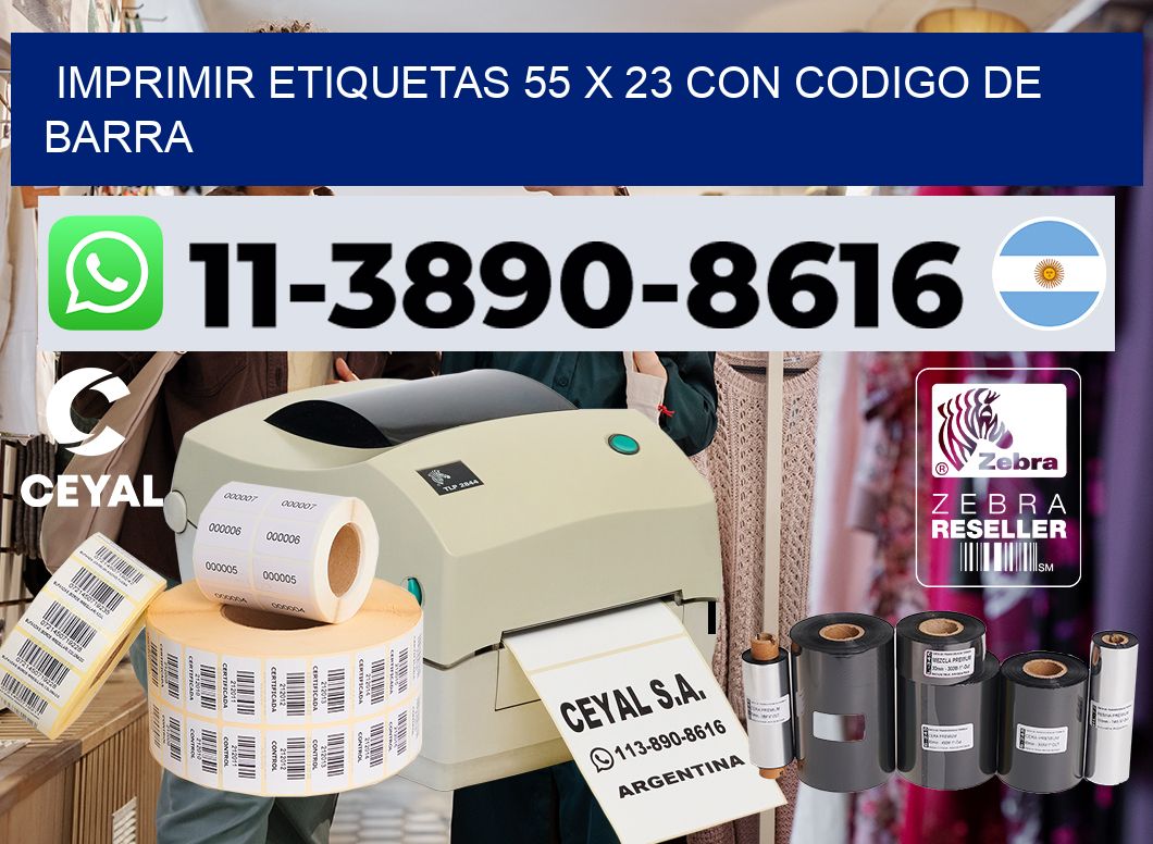 imprimir etiquetas 55 x 23 con codigo de barra