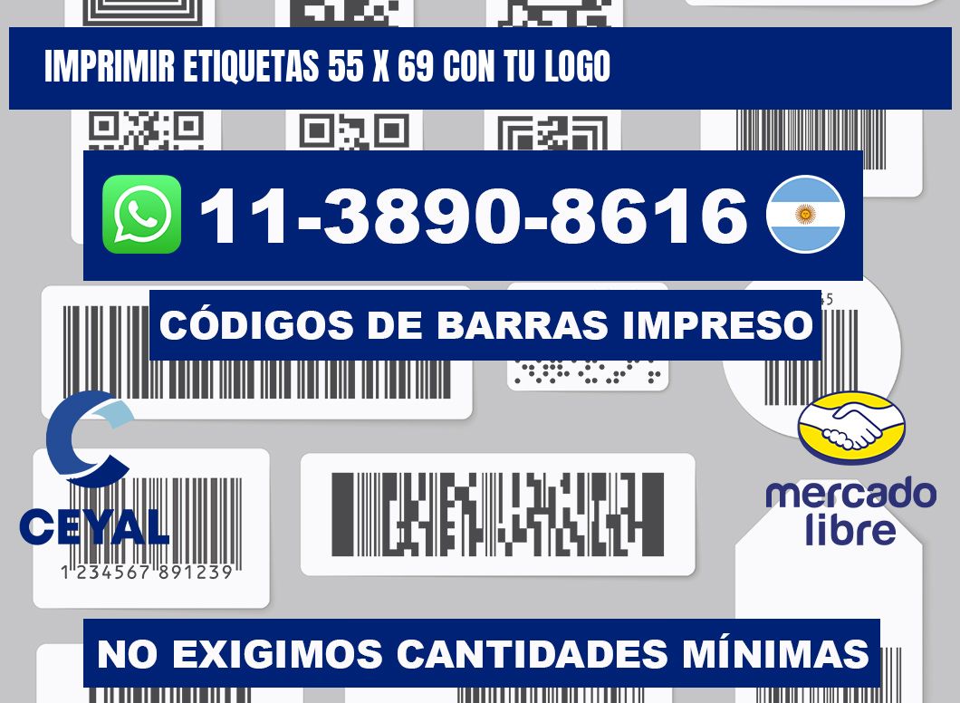 imprimir etiquetas 55 x 69 con tu logo