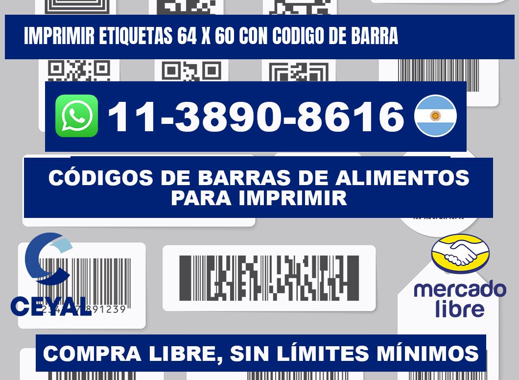 imprimir etiquetas 64 x 60 con codigo de barra