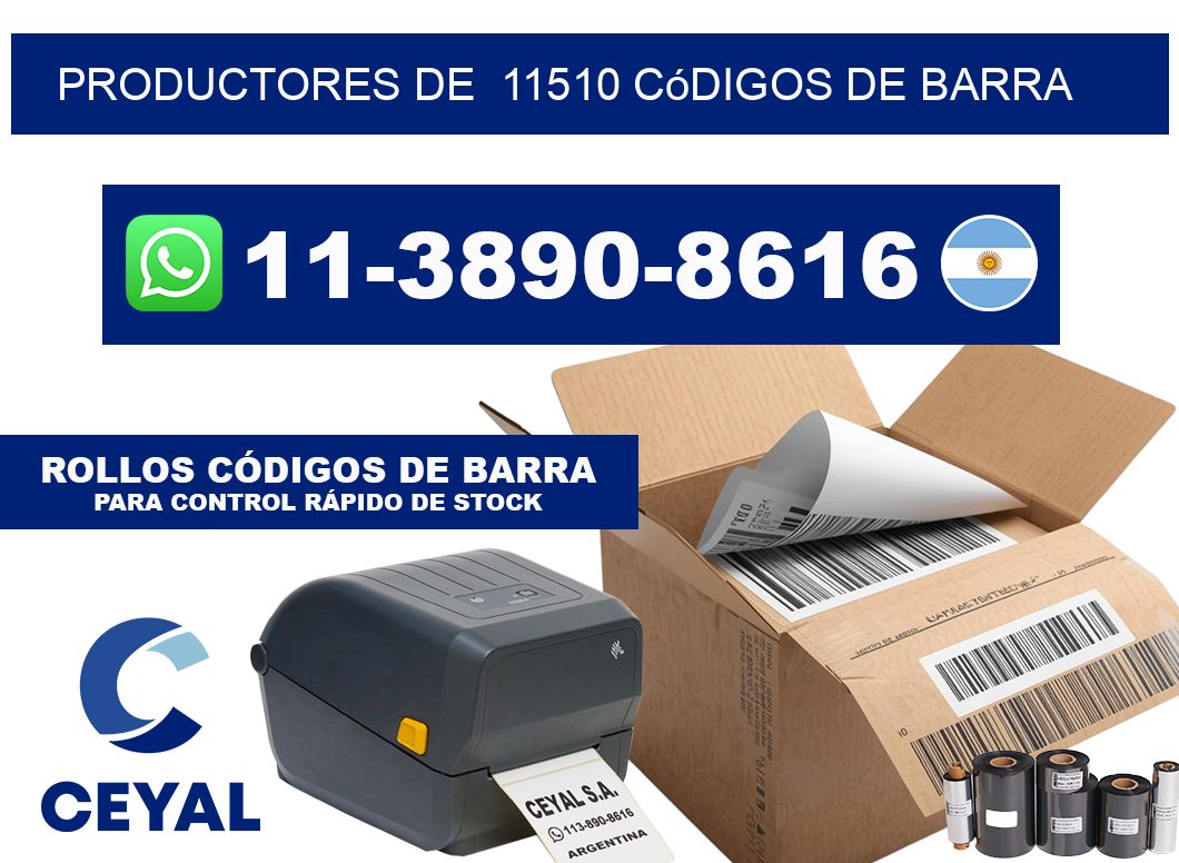 productores de  11510 códigos de barra