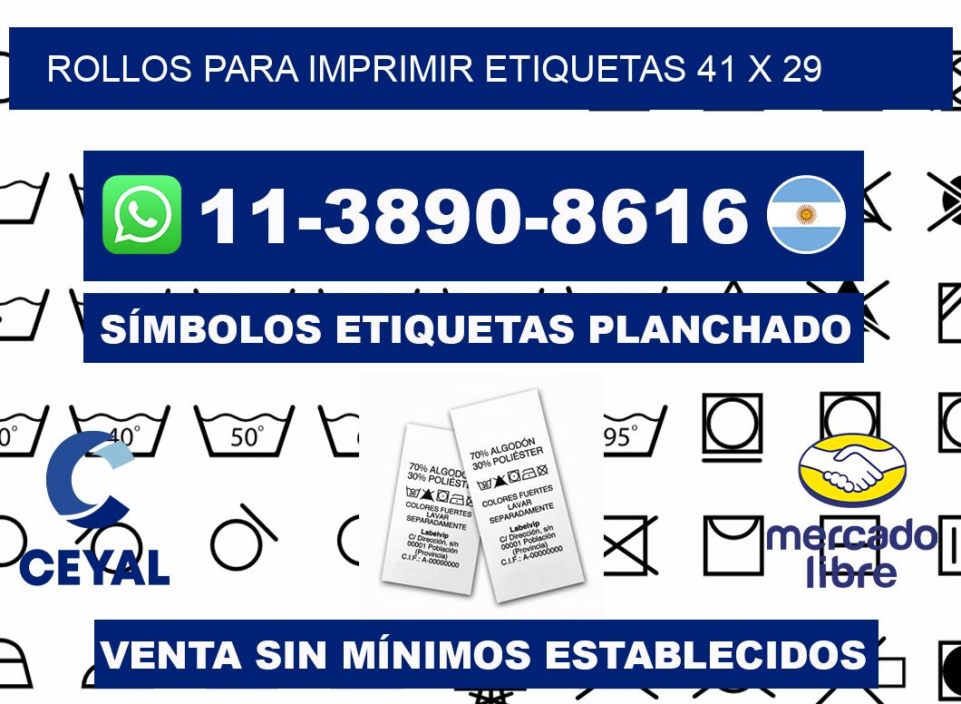 rollos para imprimir etiquetas 41 x 29
