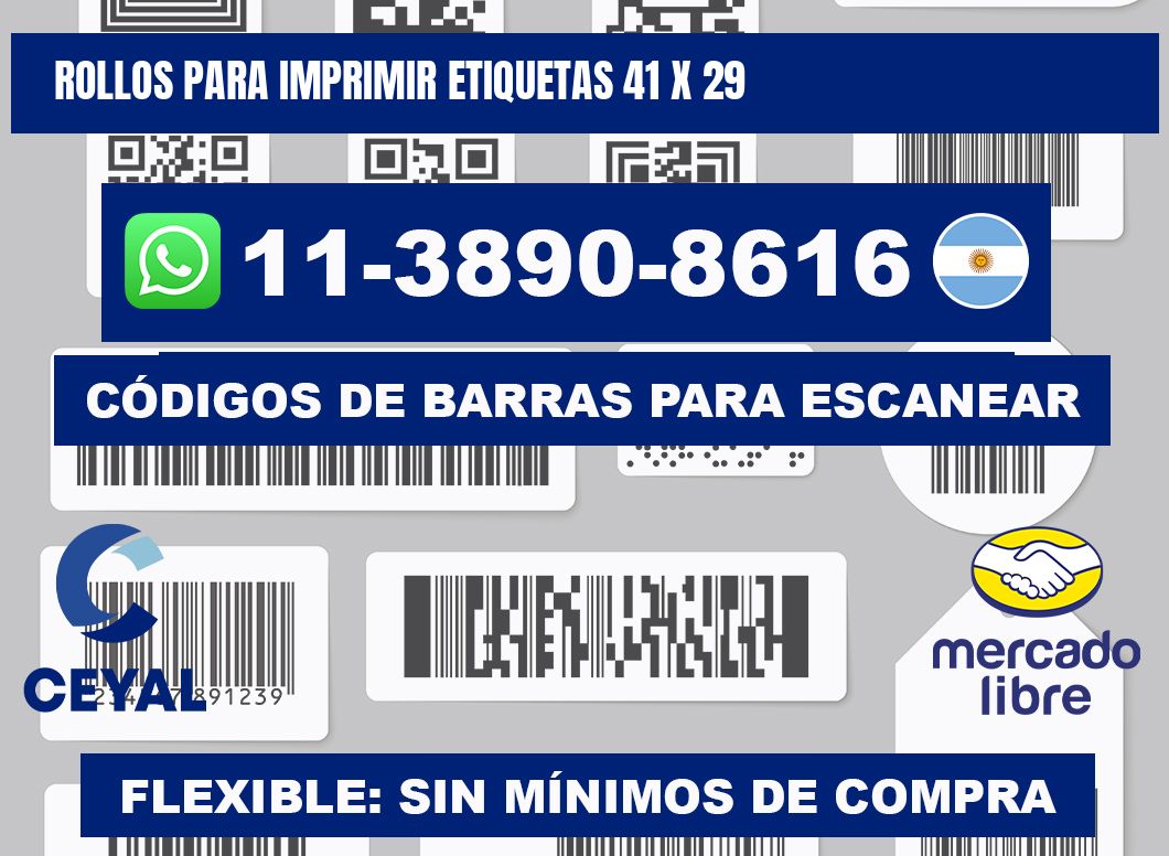 rollos para imprimir etiquetas 41 x 29