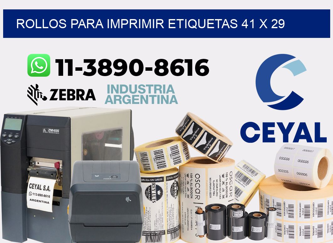 rollos para imprimir etiquetas 41 x 29
