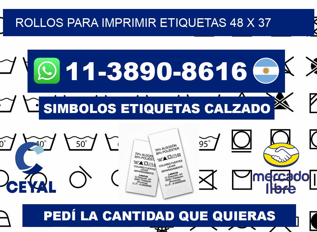 rollos para imprimir etiquetas 48 x 37