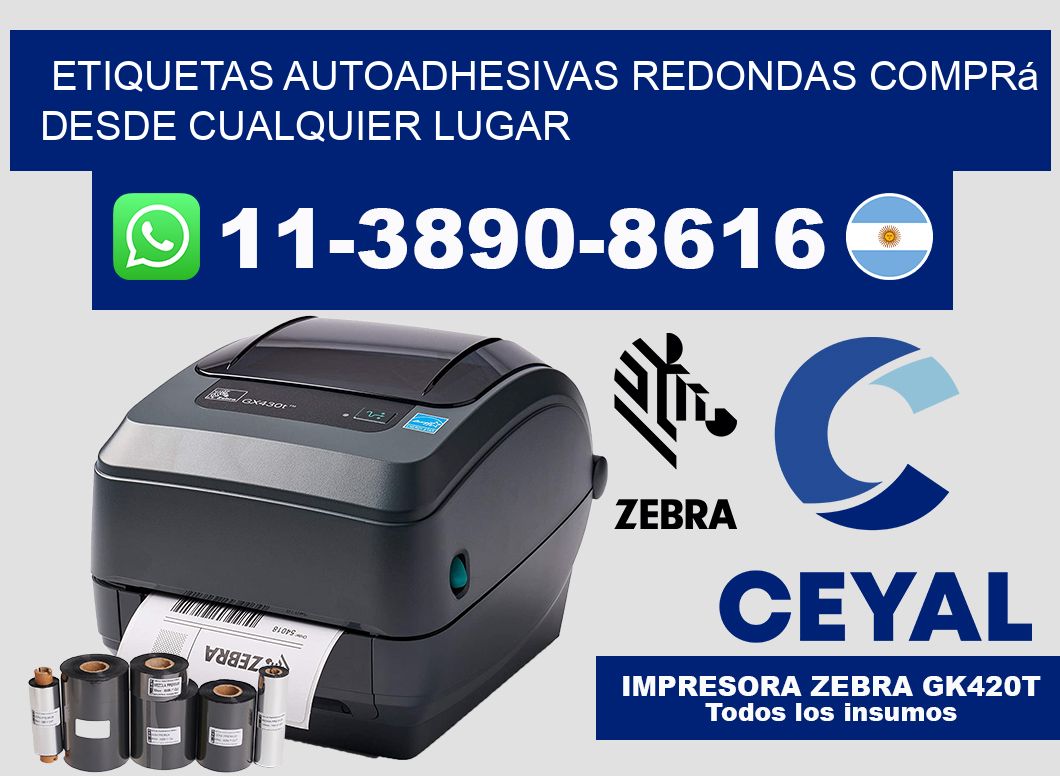 ETIQUETAS AUTOADHESIVAS REDONDAS Comprá desde cualquier lugar