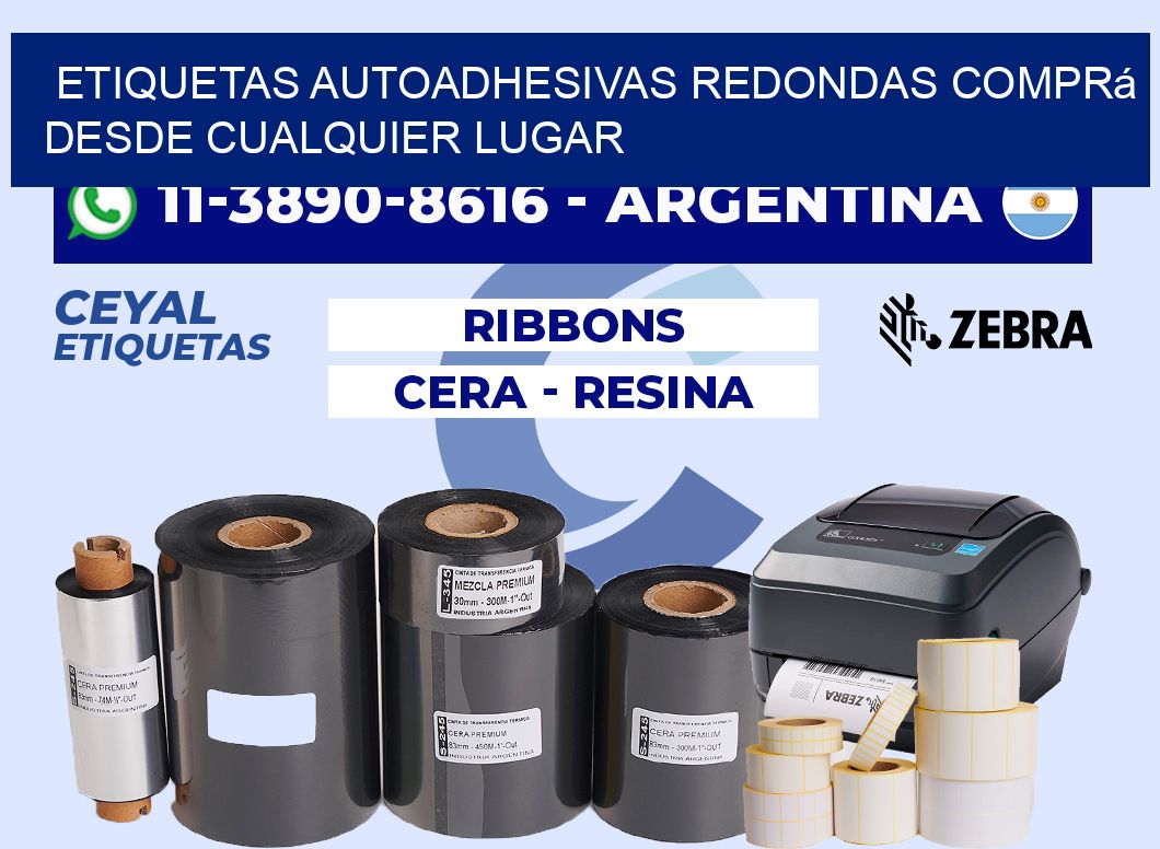 ETIQUETAS AUTOADHESIVAS REDONDAS Comprá desde cualquier lugar