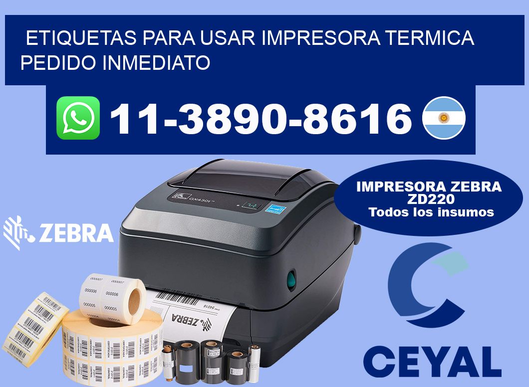 ETIQUETAS PARA USAR IMPRESORA TERMICA Pedido inmediato