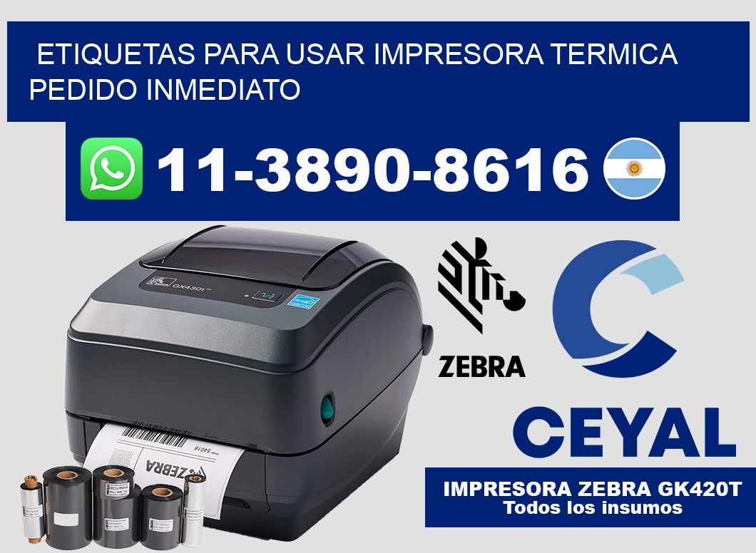 ETIQUETAS PARA USAR IMPRESORA TERMICA Pedido inmediato