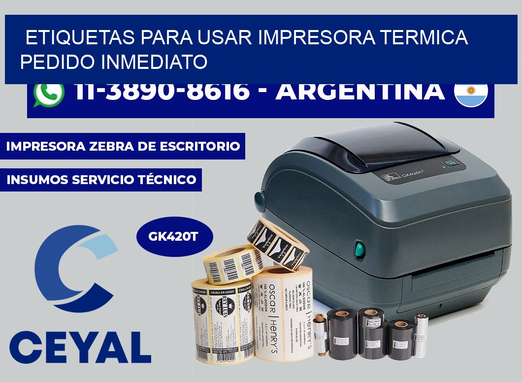 ETIQUETAS PARA USAR IMPRESORA TERMICA Pedido inmediato