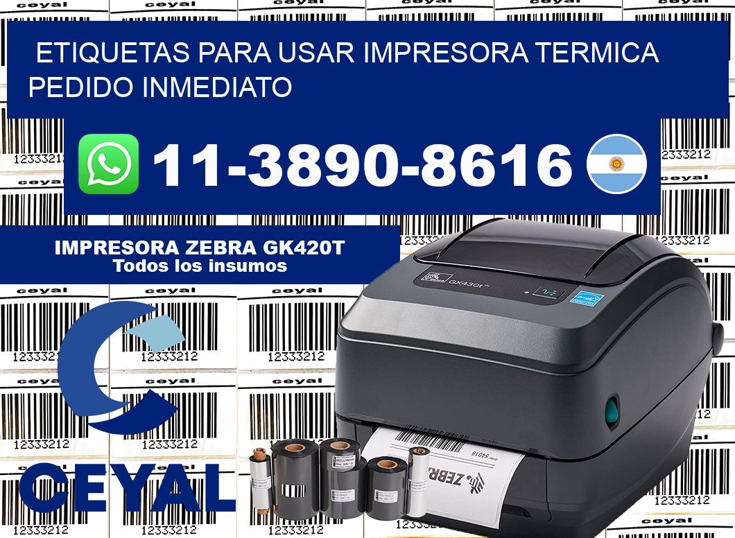 ETIQUETAS PARA USAR IMPRESORA TERMICA Pedido inmediato