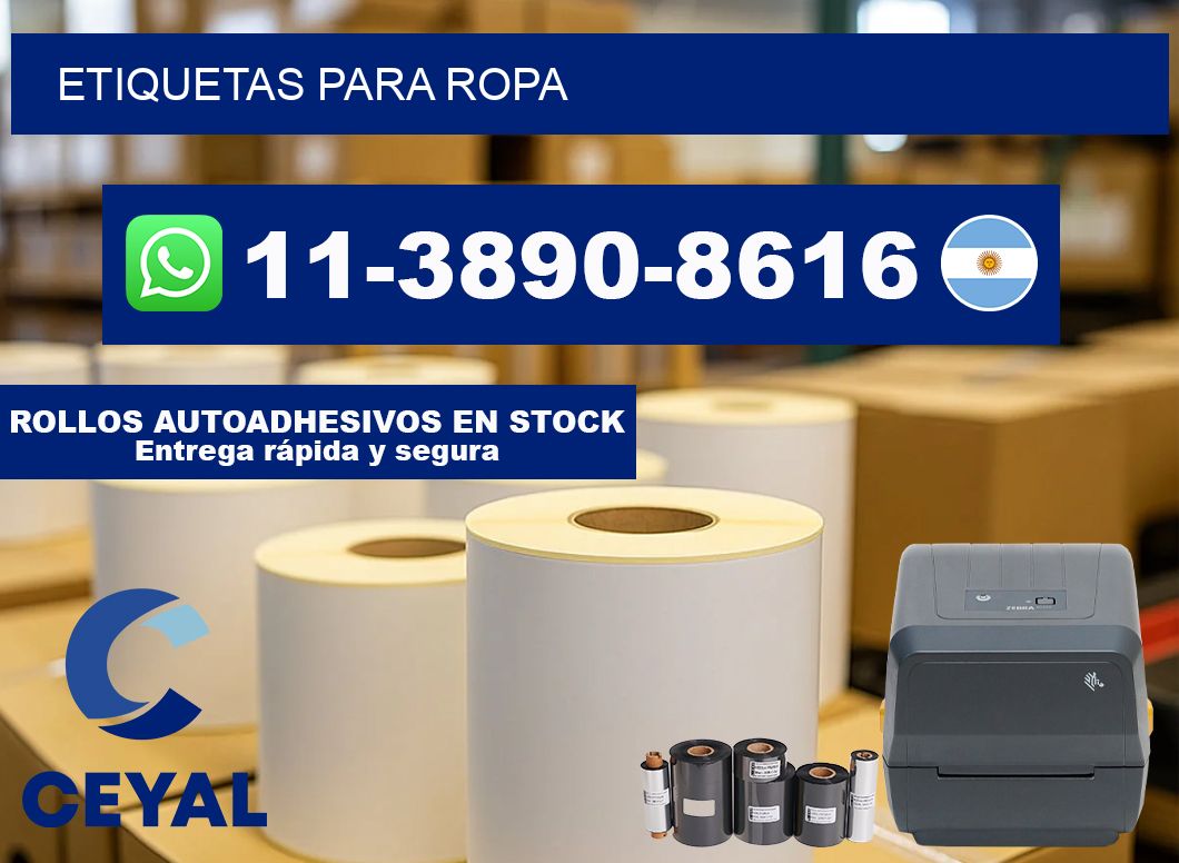 ETIQUETAS para ropa