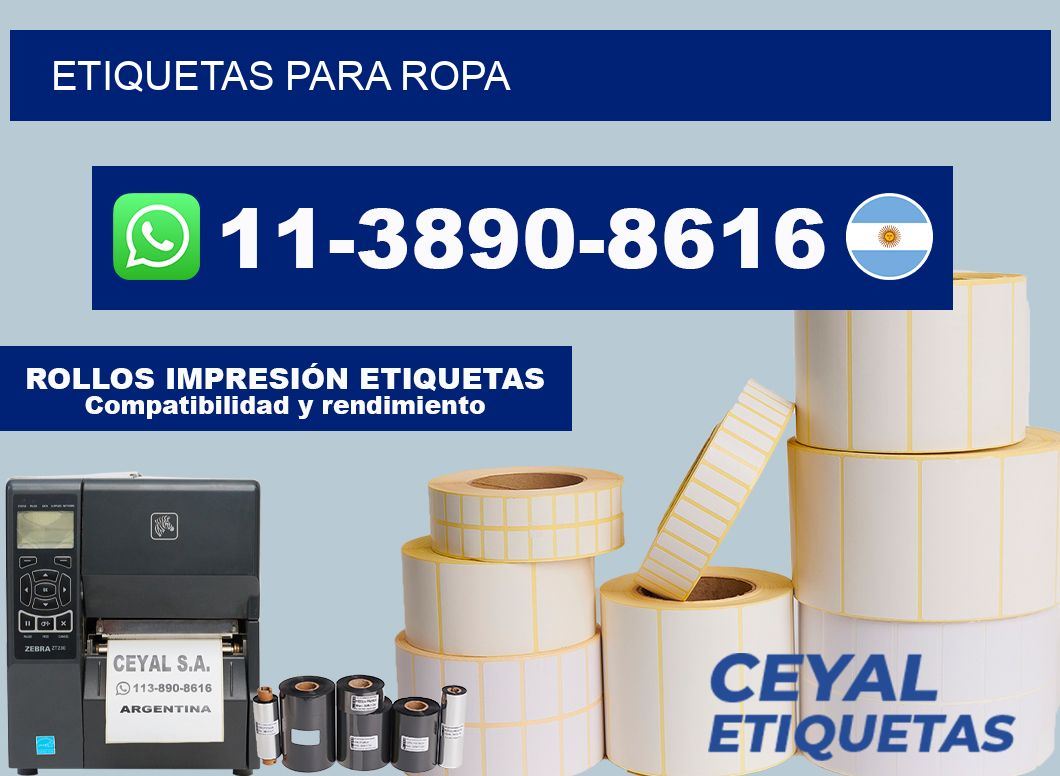 ETIQUETAS para ropa