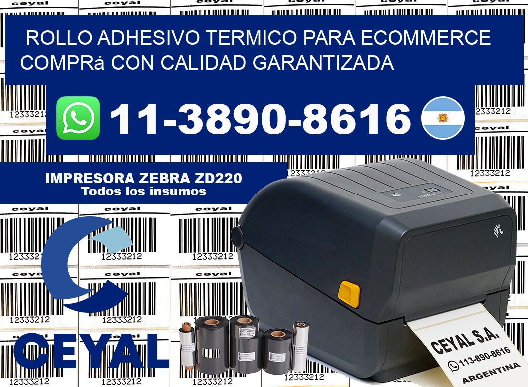 ROLLO ADHESIVO TERMICO PARA ECOMMERCE Comprá con calidad garantizada