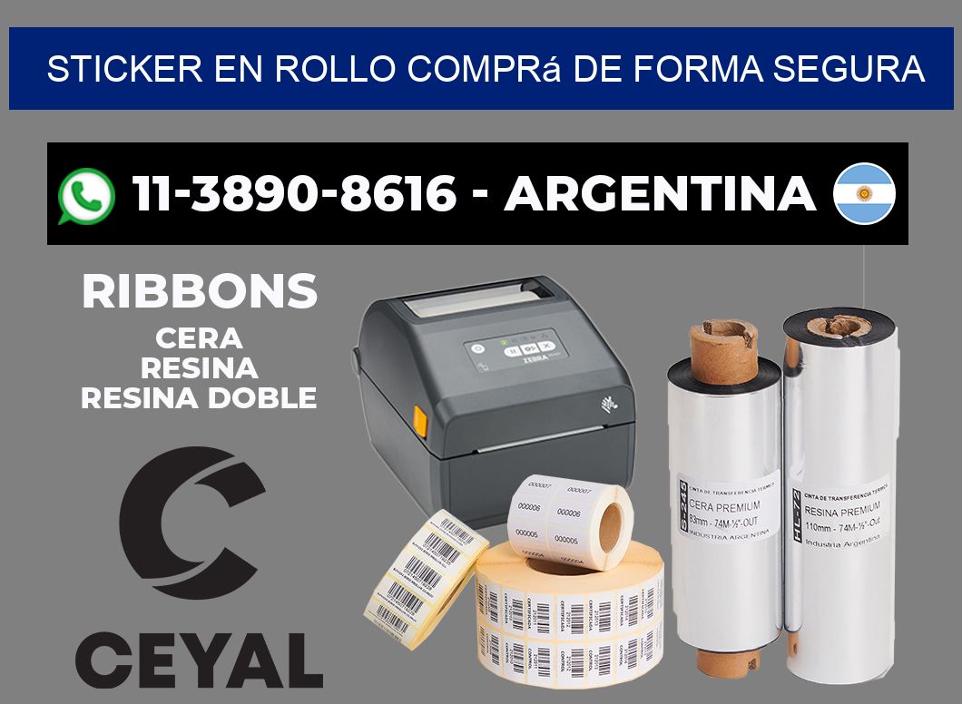STICKER EN ROLLO Comprá de forma segura