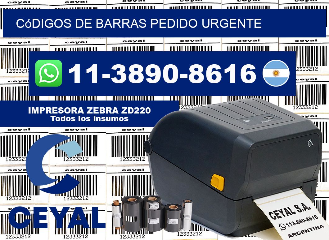 códigos de barras Pedido urgente