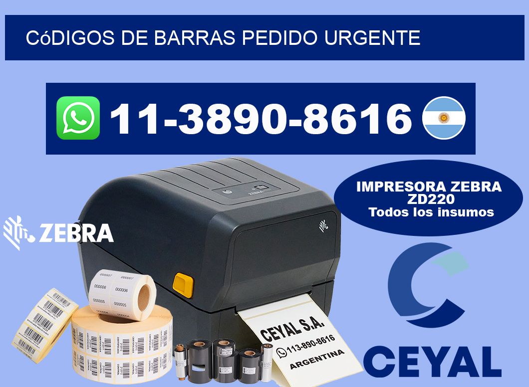 códigos de barras Pedido urgente