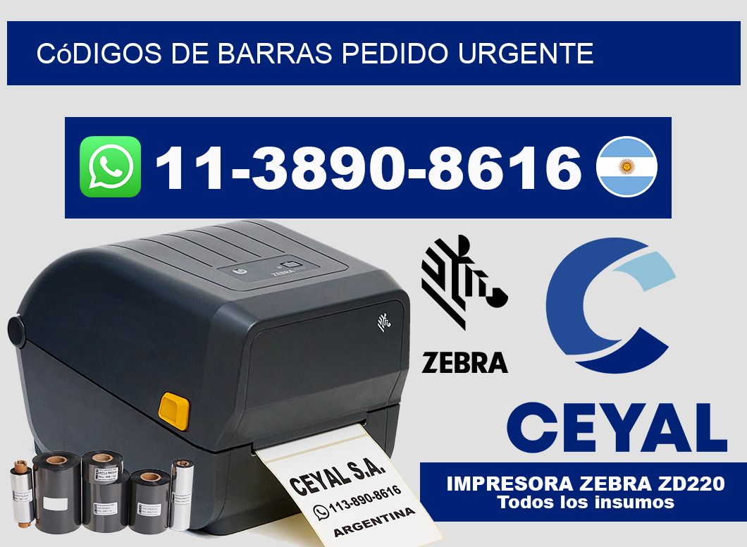 códigos de barras Pedido urgente
