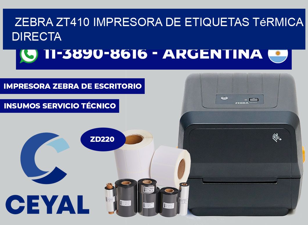 zebra zt410 impresora de etiquetas térmica directa