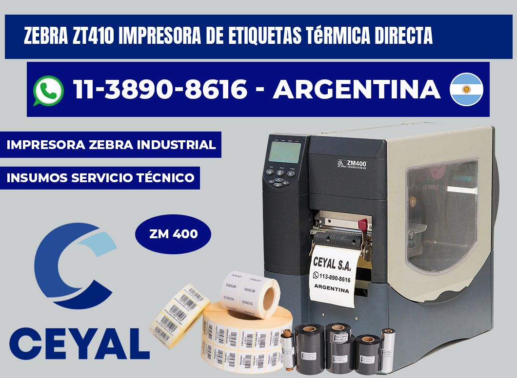 zebra zt410 impresora de etiquetas térmica directa