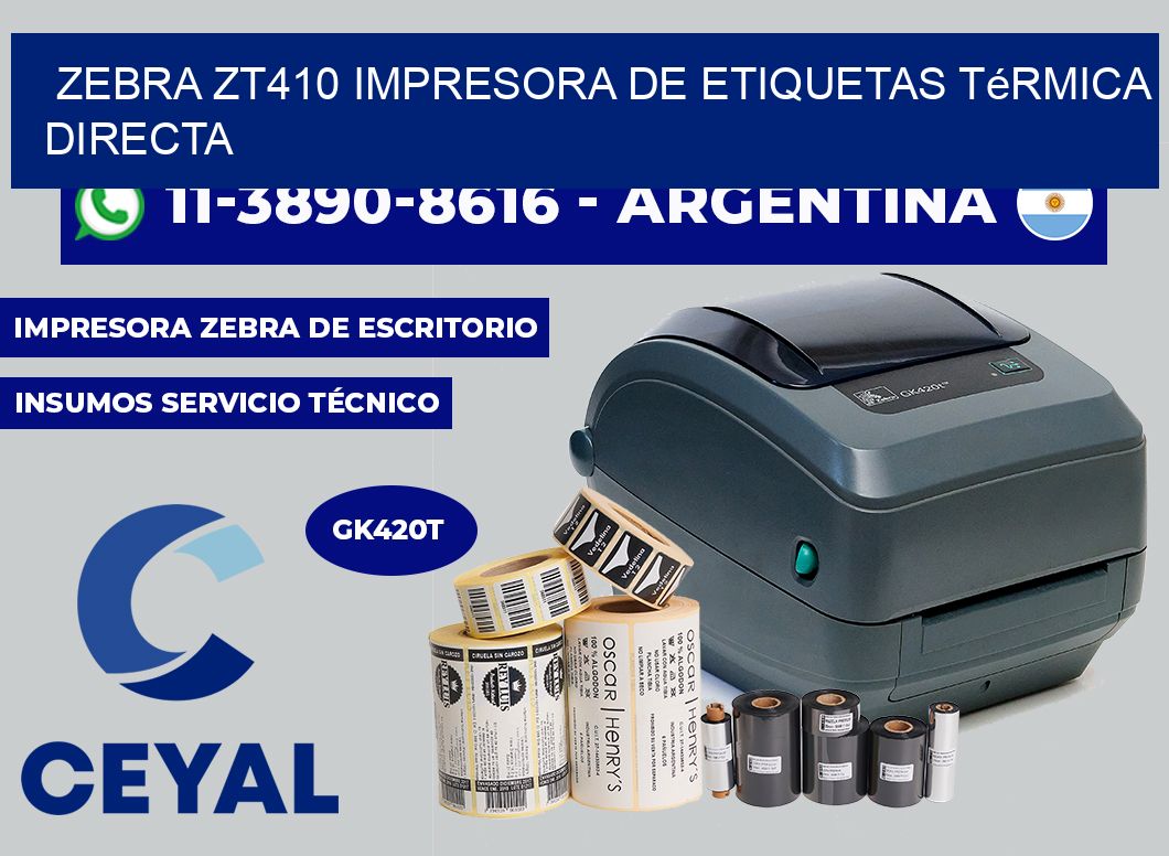 zebra zt410 impresora de etiquetas térmica directa