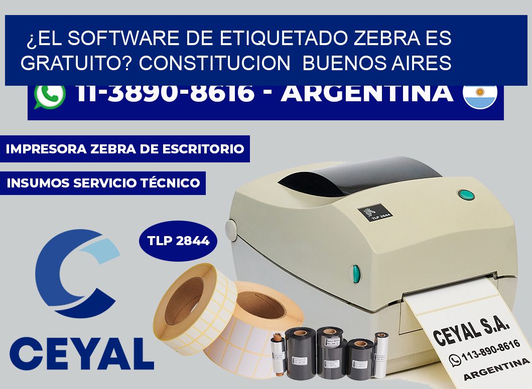 ¿El software de etiquetado Zebra es gratuito? Constitucion  Buenos Aires