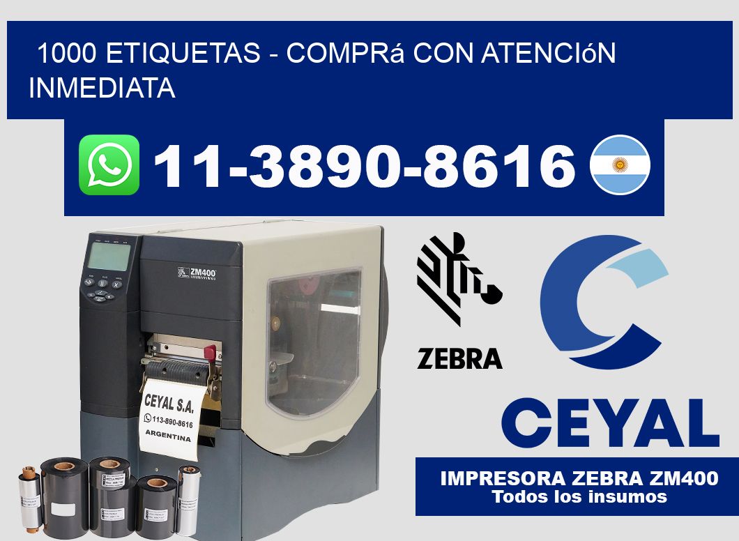 1000 ETIQUETAS - Comprá con atención inmediata