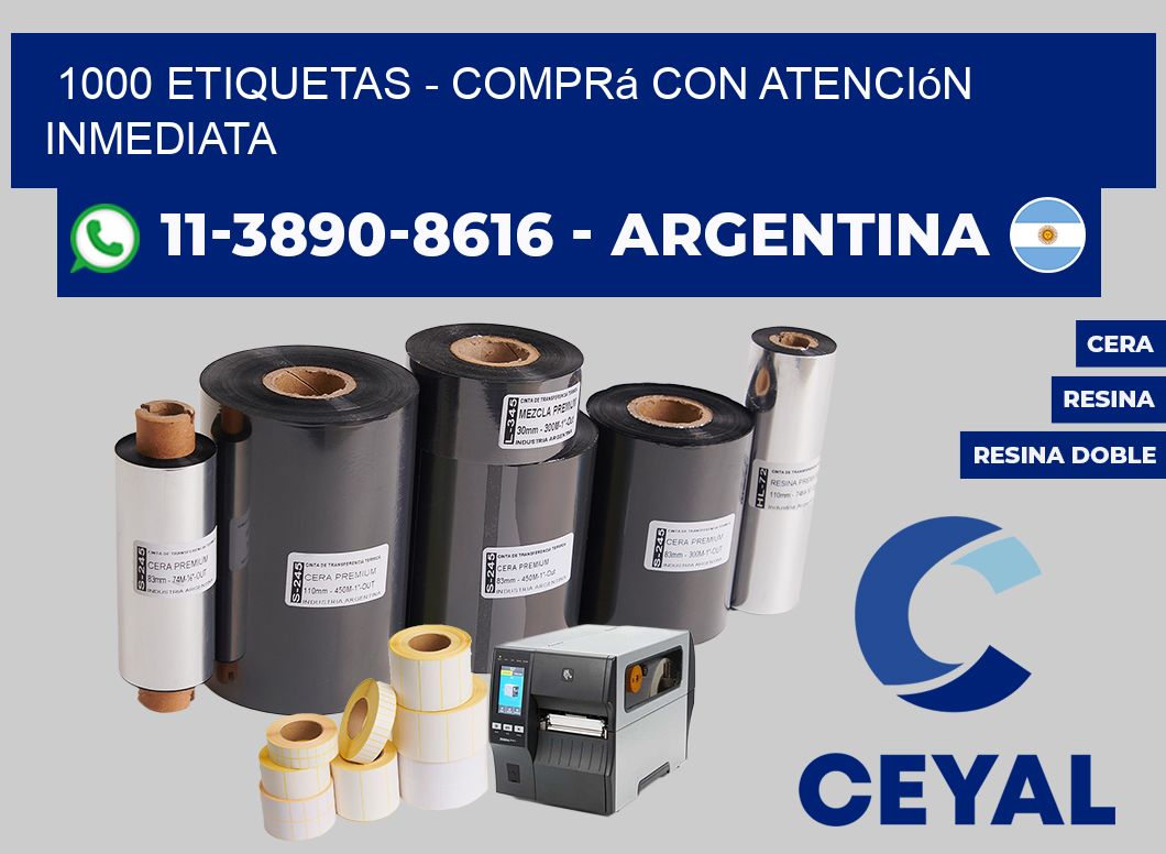 1000 ETIQUETAS - Comprá con atención inmediata