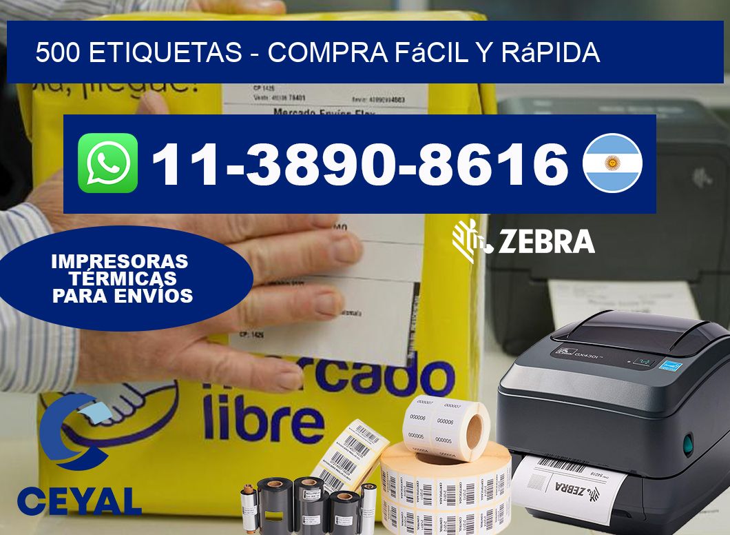 500 ETIQUETAS - Compra fácil y rápida