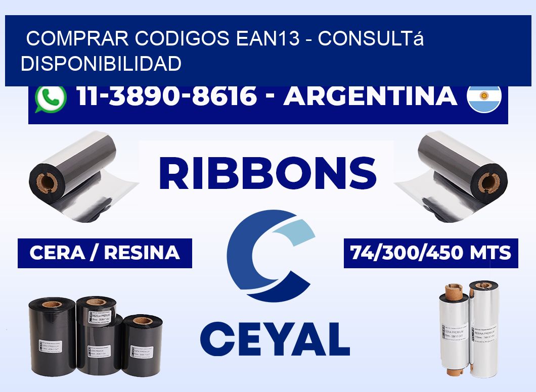 COMPRAR CODIGOS EAN13 - Consultá disponibilidad